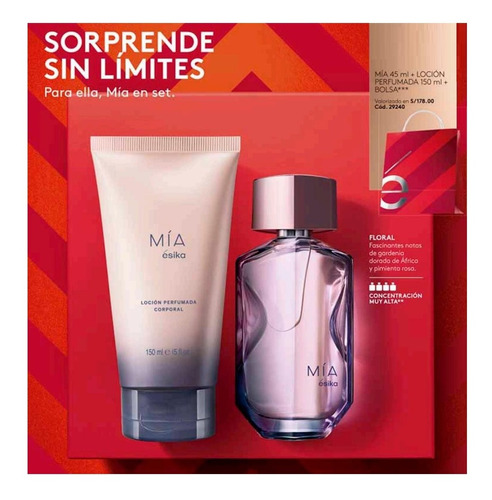 Perfume Mia + Loción Perfumada Mujer Esika Sanborja Y Envíos