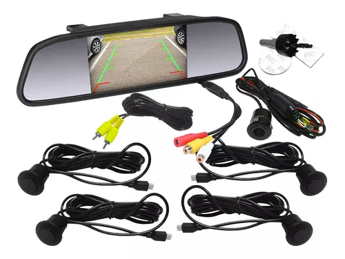 Kit Espejo Retrovisor Camara + Sensores De Estacionamiento