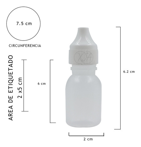 Gotero Polietileno Farmaceutico Plastico Inserto 10 Ml X 50