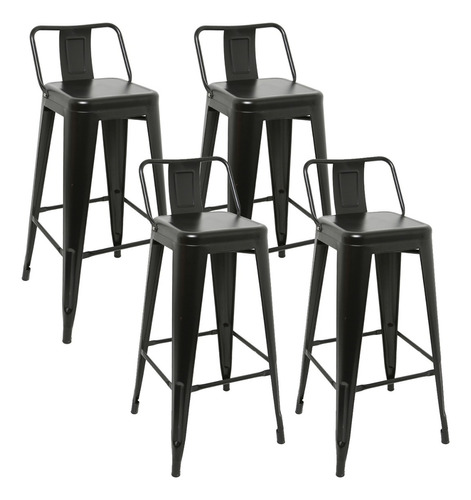 Banqueta Koa Tólix color negro de 75cm de alto x 4u