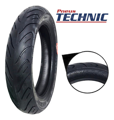 Pneu Traseiro Technic Aro 14 S/c 59p 110/80-14 Dream 100