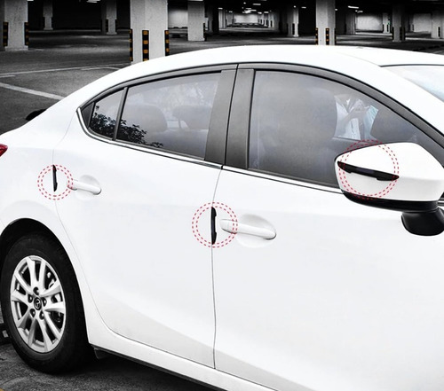 Protector Tope Puerta De Carro Goma Negra Flexible