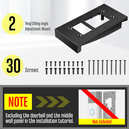 Soportes Laterales De Vinilo Ring Video Doorbell 2020 Negro
