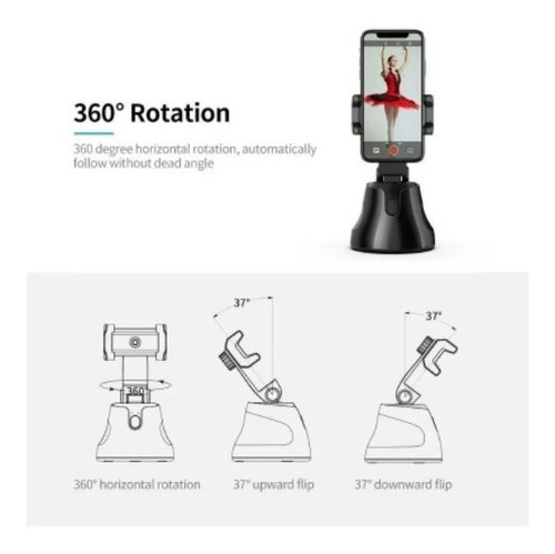 Imagen 5 de 7 de Soporte Celular Selfie Y Seguimiento Automatico 360° Tik Tok