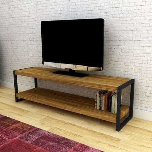 Rack Tv Hierro Y Madera