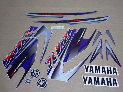 Kit Adesivos Yamaha Xtz 125 2006 Preta 00991 Cor Padrão