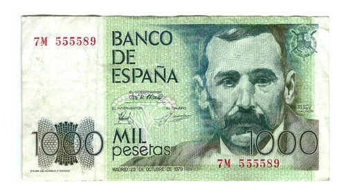 España - Billete 1000 Pesetas 1979 - 7m 555589