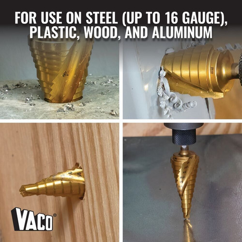 Klein Tools 25950 Step Bit Kit, Spiral Double-fluted, Va Yyn