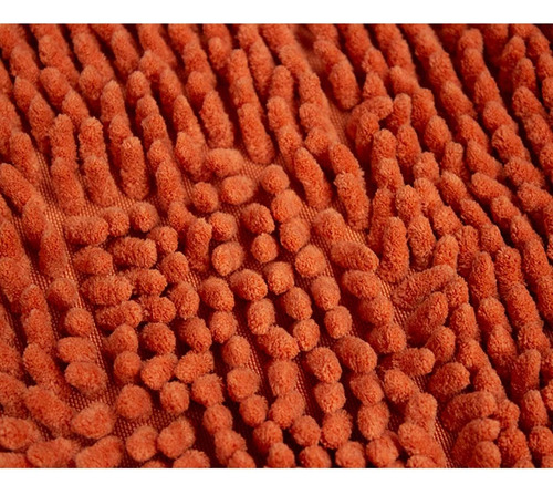 Tapete De Baño Dib Shaggy Silk 50x80 Cm Colores Color Naranja