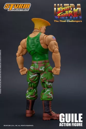 Super-herói Boneco Guile do Street Fighter