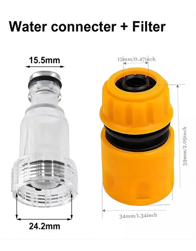 2 Juegos Filtro Y Conector Hidrolavadora Koblenz Completo