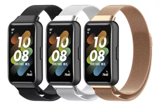 3 Correas De Acero Para Smartwatch Huawei Band 6 Pro Honor 6