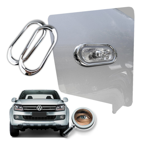 Para/ Amarok Bora 2 Aros Cromados Luces De Giro Tuningchrome