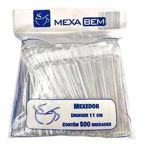 Mexedor Para Café Mexa Bem Tipo Drinque Com 11cm