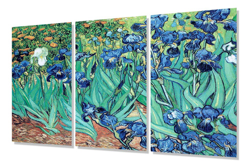 Cuadro Trip 60x90 Van Gogh Lirios Pintura Flores Arte