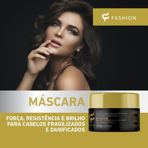 Imagem 5 de 10 de Gold Hair Fashion Atacado 6 Shampoo 6 Condicionado 6 Máscara