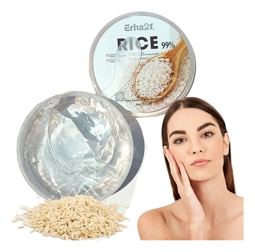 Gel Hidratante De Arroz, Rejuvenece Y Sensacion De Frescura