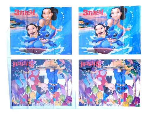 Mantel Para Fiesta Modelo Stitch 2.5 * 1.5 Mts