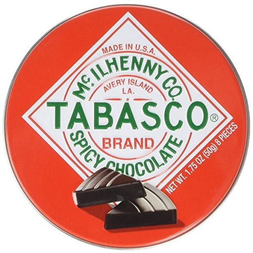 Tabasco Estaño Picante Oscuro Cuñas De Chocolate 50g