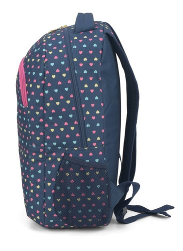 Mochila Princess Ms45625ps-az Juvenil Cor Celeste-forte