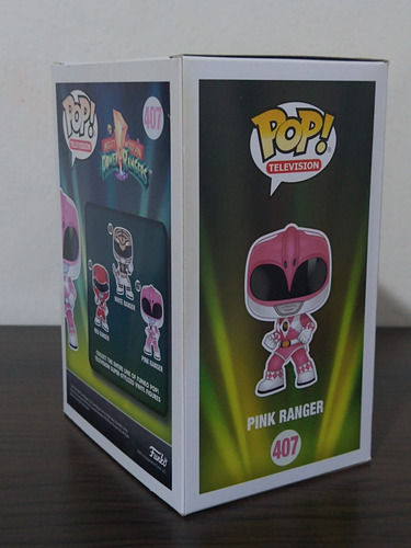 Funko Pop Pink Ranger 407 (metálico) Power Rangers Kimberly
