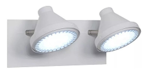 Aplique Pared Spot Orientable 2 Luces Acero Ar111 Led Gu10