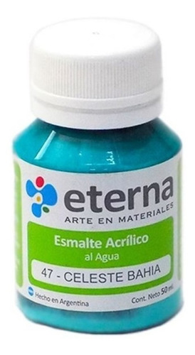 Esmalte Acrilico Al Agua Eterna X 37ml Color del óleo 47 CELESTE BAHIA