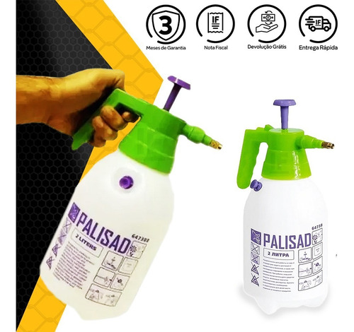 Imagem 2 de 4 de Pulverizador Manual 2 Litros Compressão Previa Jardim