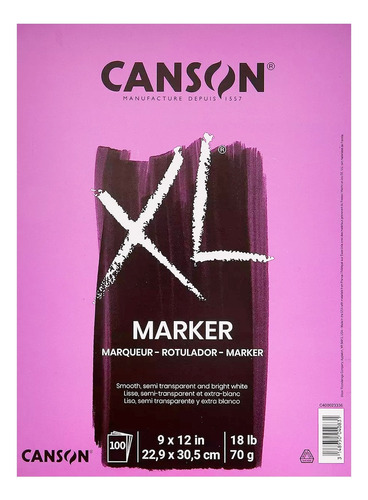 Block Canson Arte Xl Marker Especial Marcador 21x29.7 Cm 70g