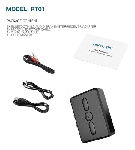 Transmisor Y Receptor Bluetooth 5.0 Adaptador De Audio