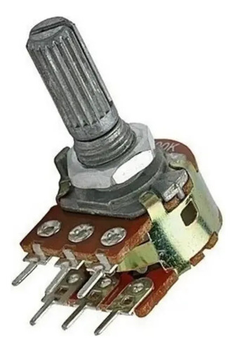 10 Peças - Potenciômetro Linear Duplo L20 50k 6t Wh148-2