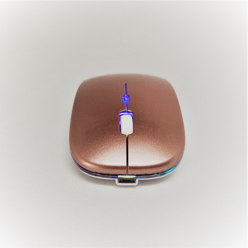 Mouse Dual Recargable Inalámbrico Bt Tecmaster Golden Rose