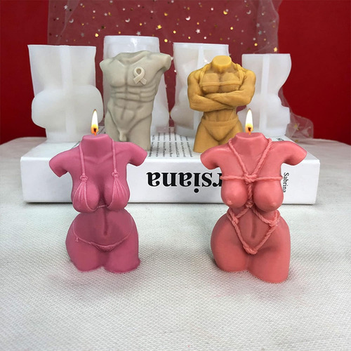 Molde De Cuerpo De Mujer 3d, 2 Piezas Molde De Vela De ...
