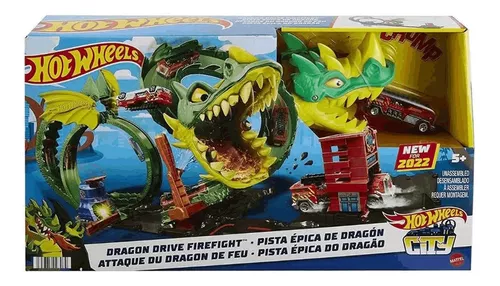 Pista Épica Dragão C/ Loop E Carrinho Hot Wheels Infantil