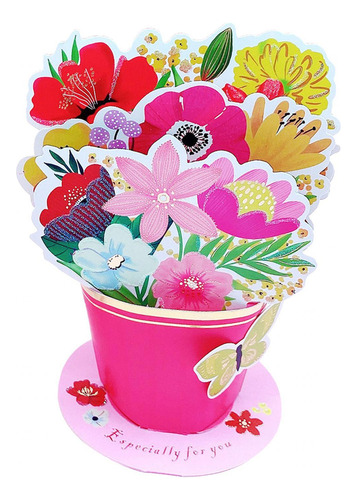 2025 4 Tarjeta Bouquet, Del Día De La Madre, Decoración A