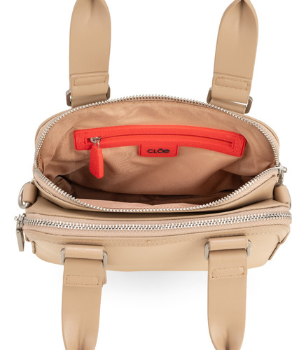 Bolsa Satchel Cloe Imery Chico Beige Chico