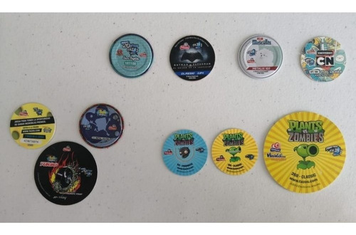 15 Tazos- Bobesponja /mascotas /plantasvszombies /dc /marvel