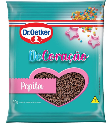 Confeito Pepita Chocolate Ao Leite Decoração Dr. Oetker 80g