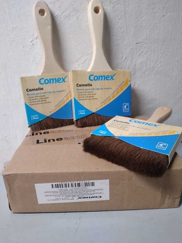 Imagen 4 de 4 de Brocha Pelo De Camello 4 Caja Con 6 Piezas Marca Comex