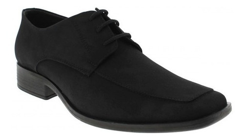 Zapato Formal Para Hombre En Cuero Nobuck Color Negro R 1612