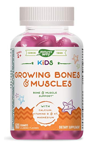 Nature's Way Kids Growing Bones & Muscles, Calcium & Vitamin