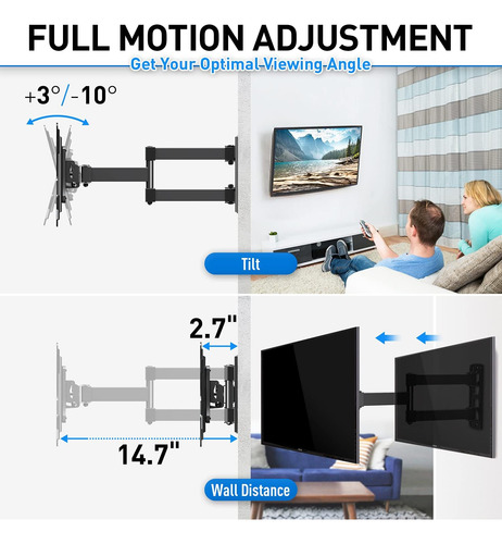 Soporte De Pared Para Monitor De Tv Mountup Con Certifica...