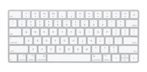 Teclado Apple Magic Keyboard Inglés Us Color Plata Y Blanco