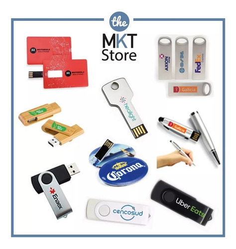 Pendrive Tarjeta 32 Gb Personalizado Logo Entrega Inmediata Blanco The Mkt Store