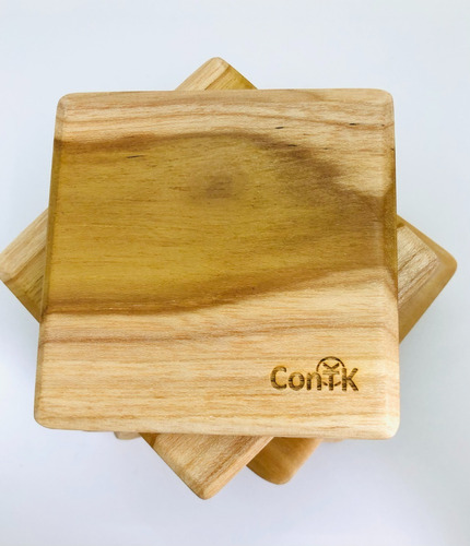 Set De 6 Portavasos Contk (madera De Teca/teak Wood)