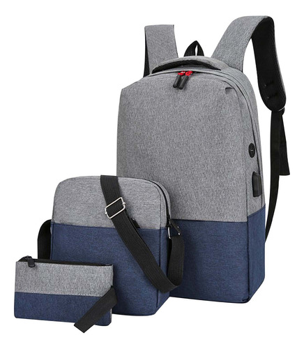 Set De Mochilas Casuales J De Tres Piezas, Gran Capacidad St