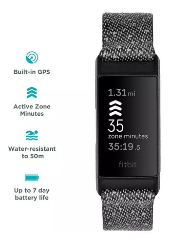 Reloj Smartwatch Smartband Fitbit Charge 4 Gps Monitor Cardi