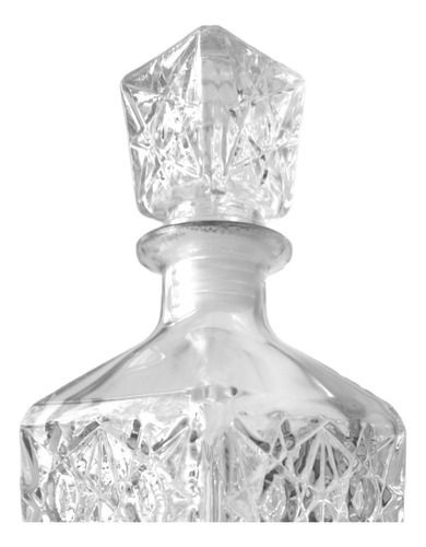 Set 12 Licoreras Botella Diamante Vidrio Cristal 750 Ml Transparente