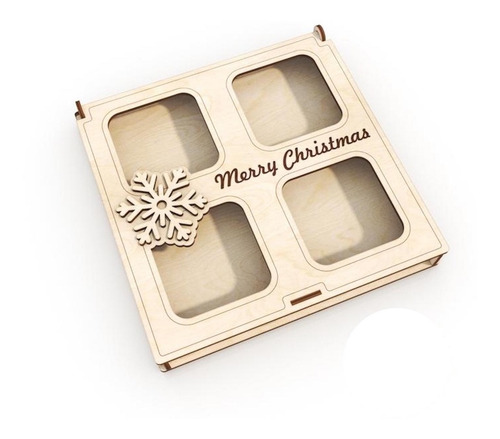 Imagen 5 de 6 de 36pcs Copos De Nieve Con Purpurina Navideña Adorno De Árbol