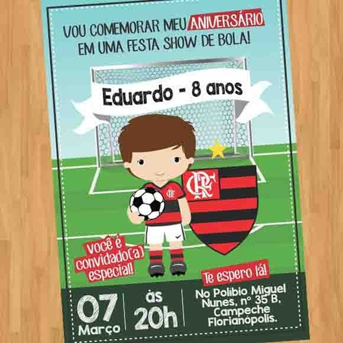 Arte Convite Digital Virtual Flamengo